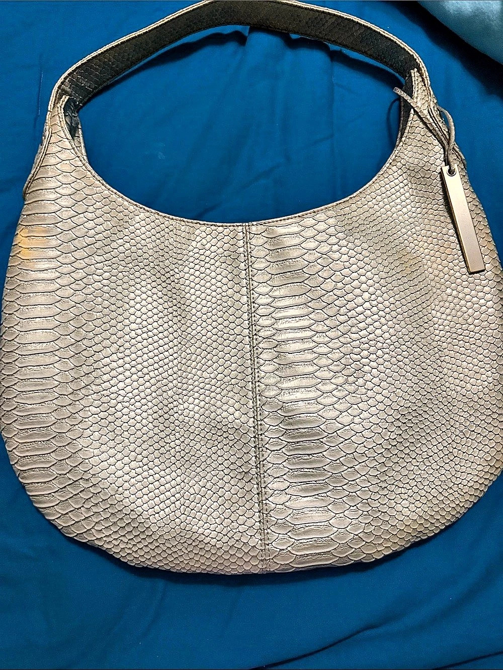 Devi Kroell Snakeskin-Embossed Hobo in Gold